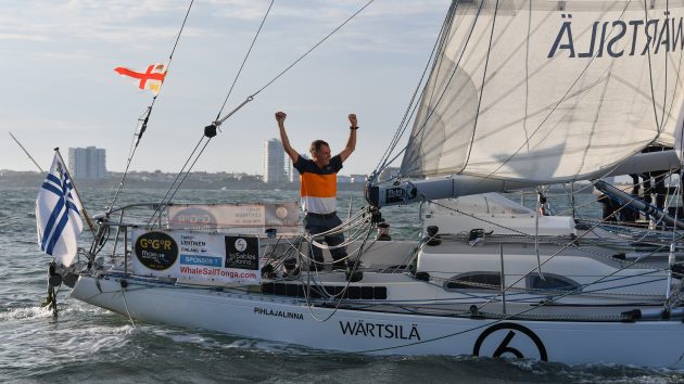 Tapio Lehtinen loves competitive sailing and relishes the challenge of the 2022 Golden Globe Race. Credit: Christophe Favreau/PPL/GGR