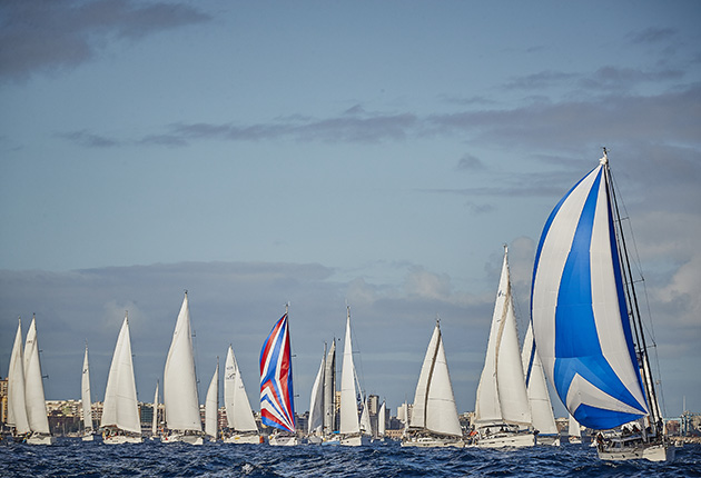 The ARC fleet leaving the Canary Islands