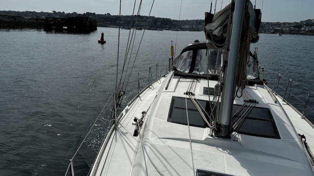 The bow was one of my favourite spots for viewing the Devonian scenery.