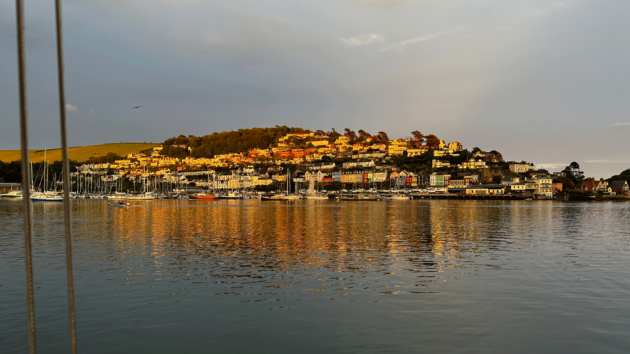 We watched the sunset in Dartmouth from the starboard side of Orion.