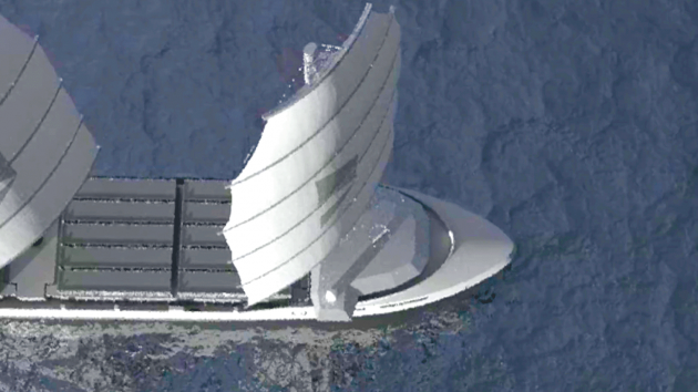 Veer’s container vessels, fitted with RynaRig masts, are capable of carrying a large number of cargo containers.