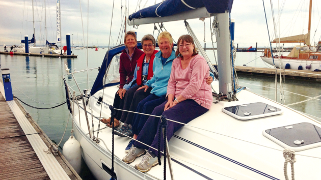Go Sailing Association members sailing together on the Solent