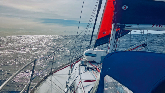 The wind became lighter and moved aft indicating
they were approaching
the Azores High