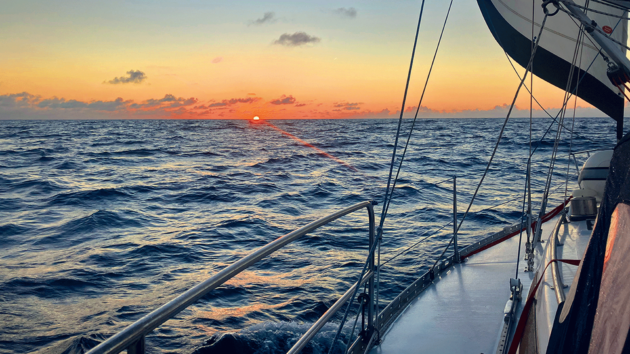 Dawn under the clear skies of the Azores High